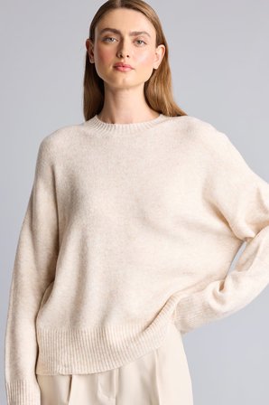 DeFacto Oversize Bisiklet Yaka Düşük Omuzlu Basic Triko Kazak F3895AX26WNBG373