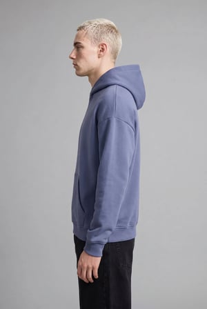 Oversize Kapüşonlu Kanguru Cepli Kalın Basic Sweatshirt