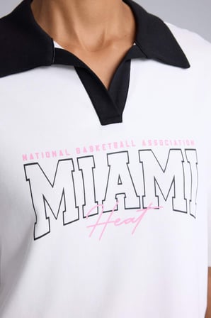NBA Mıamı Heat Polo Yaka Sporcu Kısa Kollu Polo Tişört