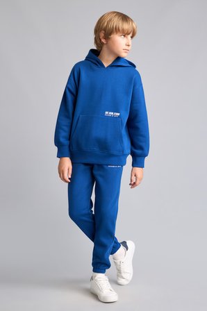 DeFacto Regular Fit Kapüşonlu Baskılı Kanguru Cepli Kalın Kumaş Sweatshirt Erkek Çocuk H9682A826WNBE842