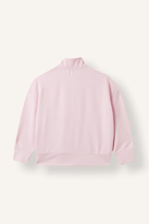 Oversıze Yarım Fermuarlı Modal Sweatshirt Kız Çocuk