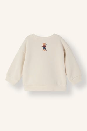 Oversıze Bisiklet Yaka Anime Baskılı İçi Yumuşak Tüylü Kalın Sweatshirt Kumaşı Sweatshirt Erkek Bebek