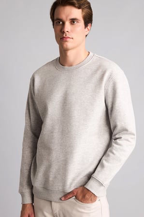 Regular Fıt Bisiklet Yaka Basic Sweatshırt