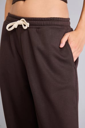 Loose Fit Beli Bağcıklı Kalın Kumaş Eşofman Altı
