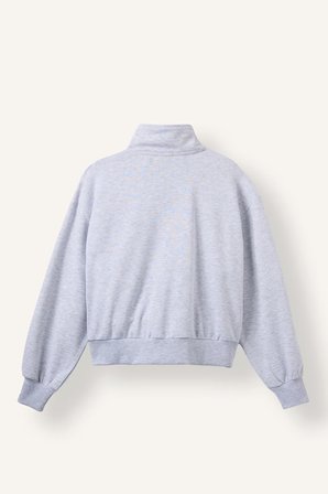 DeFacto Relax Fıt Yarım Balıkçı Yaka Baskılı Kalın Sweatshirt Kumaşı Hırka I0987AX26AUGR93