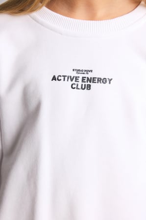 Relax Fıt Bisiklet Yaka Slogan Baskılı Sweatshirt Kız Çocuk