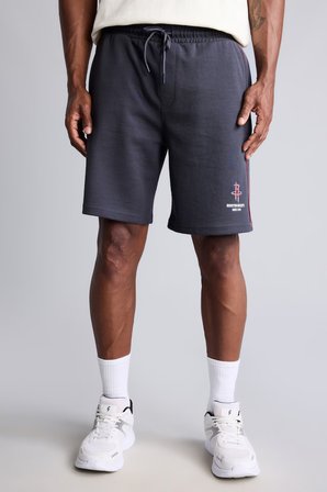 DeFacto NBA Houston Rockets Logolu Şerit Detaylı Standart Fit Şort H4496AX26AUAR214