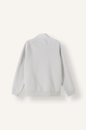 DeFacto Boxy Fit Dik Yaka Baskılı İçi Yumuşak Tüylü Cepli Fermuarlı Sweatshirt Hırka E1367AX26AUGR368