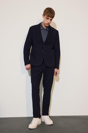 DeFacto Modern Fit Penye Cepli Blazer Ceket  F2347AX26AUNV64