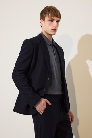 DeFacto Modern Fit Penye Cepli Blazer Ceket  F2347AX26AUNV64