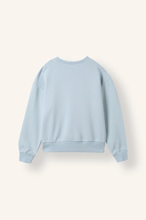 Disney Lilo & Stitch Relaxed Fit Bisiklet Yaka Baskılı Sweatshirt Kız Çocuk