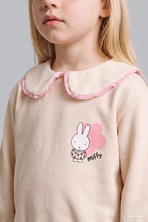 Miffy Regular Fıt Bebe Yaka Kalın Sweatshirt Kumaşı Sweatshirt Kız Bebek