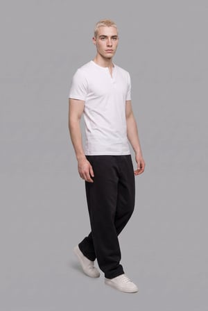 DeFacto Slim Fit Waffle Dokulu Henley Yaka Kısa Kollu Basic Tişört I5881AX26HSWT34