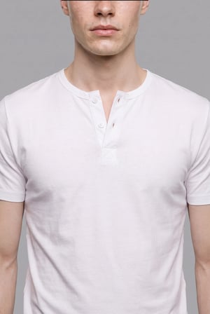 DeFacto Slim Fit Waffle Dokulu Henley Yaka Kısa Kollu Basic Tişört I5881AX26HSWT34