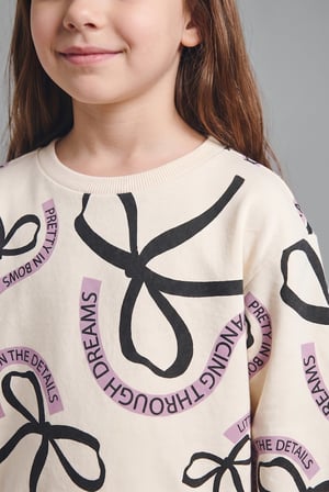 DeFacto Baskılı Bisiklet Yaka Sweatshirt Kız Bebek I4767A526AUER238