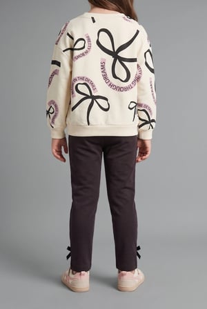 DeFacto Baskılı Bisiklet Yaka Sweatshirt Kız Bebek I4767A526AUER238