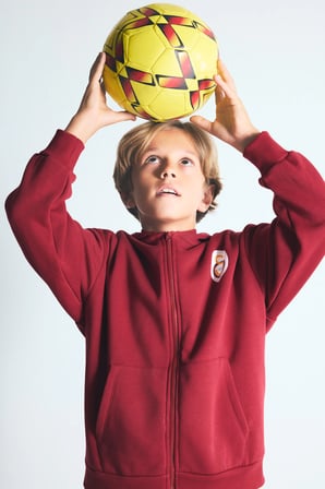 Galatasaray  Kapüşonlu Kalın Sweatshirt Kumaşı Hırka Erkek Çocuk