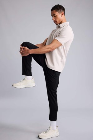 DeFacto Standart Fit Polo Yaka Sporcu Modal Kısa Kollu Tişört F9834AX26SPBG816