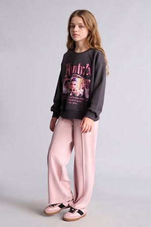 DeFacto Beli Lastikli Önü Dikişli Wide Leg Modal Eşofman Altı Kız Çocuk I2267A826AUPR347