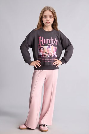 DeFacto Beli Lastikli Önü Dikişli Wide Leg Modal Eşofman Altı Kız Çocuk I2267A826AUPR347