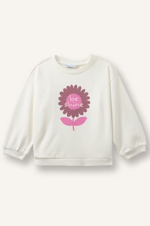 DeFacto Baskılı Bisiklet Yaka Sweatshirt Kız Bebek I1725A526AUER105