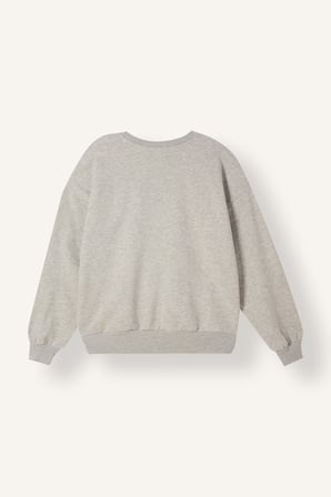 Oversize Bisiklet Yaka Baskılı Sweatshirt