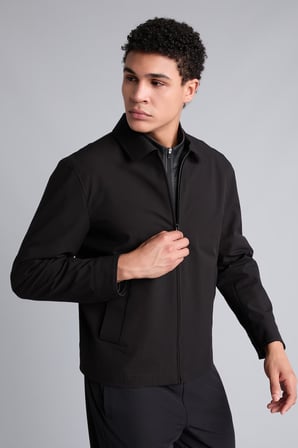 Su İtici Slim Fit Fermuarlı Gömlek Yaka Mont