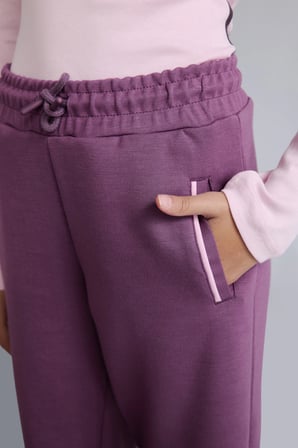 Beli Bağcıklı Cepli Jogger Fit Modal Eşofman Altı Kız Çocuk