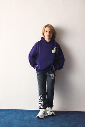 DeFacto NBA Los Angeles Lakers Regular Fit Lastikli Paça Baskılı Eşofman Altı Erkek Çocuk F4088A826WNAR138