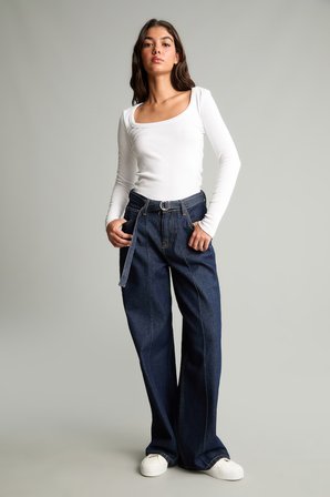 DeFacto Yüksek Bel 90's Wide Leg Jean Pantolon H6920AX26AUNM82