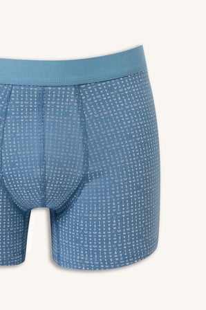 Regular Fit Desenli Beli Lastikli 3'lü Boxer