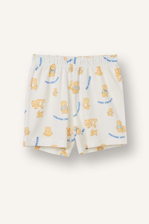 DeFacto %100 Pamuk Regular Fıt 2'li Ayıcıklı Beyaz Pijama Takımı Erkek Çocuk H5379A526HSER118