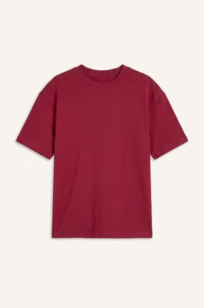 DeFacto %100 Pamuk Oversize Bisiklet Yaka Kısa Kollu Basic Tişört Erkek Çocuk G6486A826AUBR196