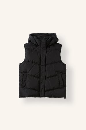 Regular Fit Kapüşonlu Çıtçıtlı Şişme Yelek