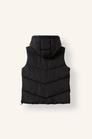 Regular Fit Kapüşonlu Çıtçıtlı Şişme Yelek