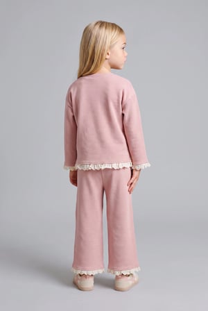 Wıde Leg Çiçekli Pantolon Kız Bebek