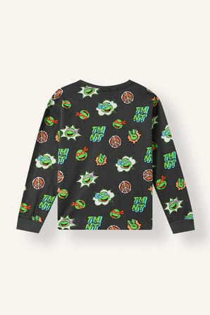 %100 Pamuk Ninja Turtles Baskılı 2'li Pijama Takımı Erkek Çocuk