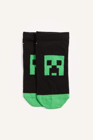 DeFacto Minecraft Lisanslı 3'lü Pamuklu Patik Karma Çorap Erkek Çocuk H6951A8NSKR1