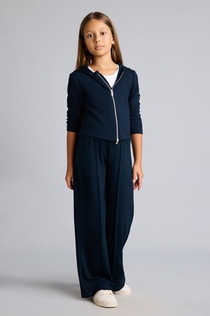 DeFacto Beli Lastikli Önü Dikişli Wide Leg Modal Eşofman Altı Kız Çocuk I2267A826AUNV163