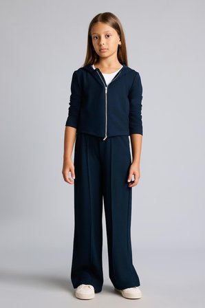 DeFacto Beli Lastikli Önü Dikişli Wide Leg Modal Eşofman Altı Kız Çocuk I2267A826AUNV163