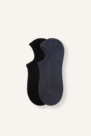 Erkek Dikişsiz 2'li Modal Sneaker Çorap