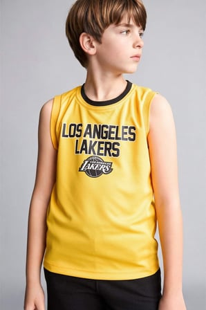 NBA Los Angeles Lakers Bisiklet Yaka Atlet Erkek Çocuk