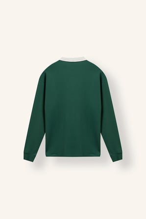 Relax Fıt Polo Yaka İnce Sweatshirt Kumaşı Sweatshirt