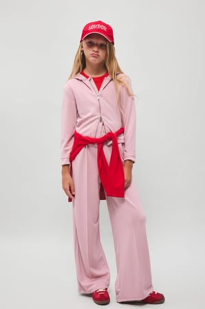 DeFacto Beli Lastikli Önü Dikişli Wide Leg Modal Eşofman Altı Kız Çocuk I2267A826AUPR347