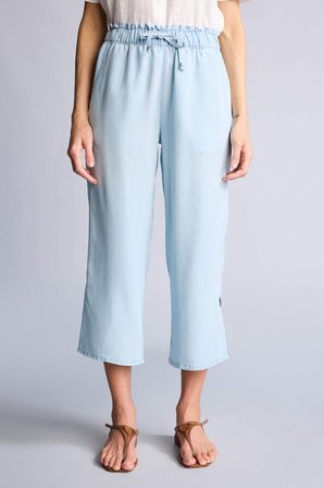 DeFacto Pull On Culotte Yüksek Beli Lastikli Akışkan Kumaş Yıkamalı Pantolon D8240AX26HSNM85