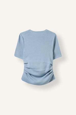 DeFacto Fitted Bisiklet Yaka Kısa Kollu Fitilli Triko Basic Kazak I2833AX26AUBE771