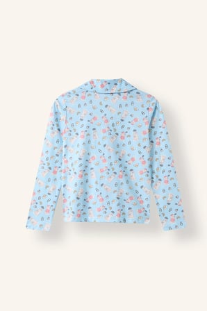 Regular Fıt Ayı Baskılı 2'li Pijama Takımı Kız Çocuk