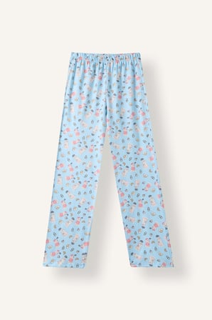 Regular Fıt Ayı Baskılı 2'li Pijama Takımı Kız Çocuk