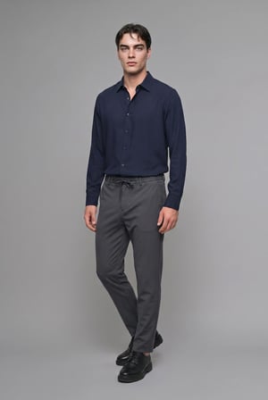 DeFacto Regular Fit Polo Yaka Modal Uzun Kollu Gömlek H5254AX26AUNV253