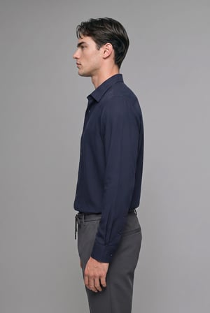 DeFacto Regular Fit Polo Yaka Modal Uzun Kollu Gömlek H5254AX26AUNV253
